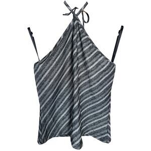 Express Large Striped Tank Halter Tops Acrylic